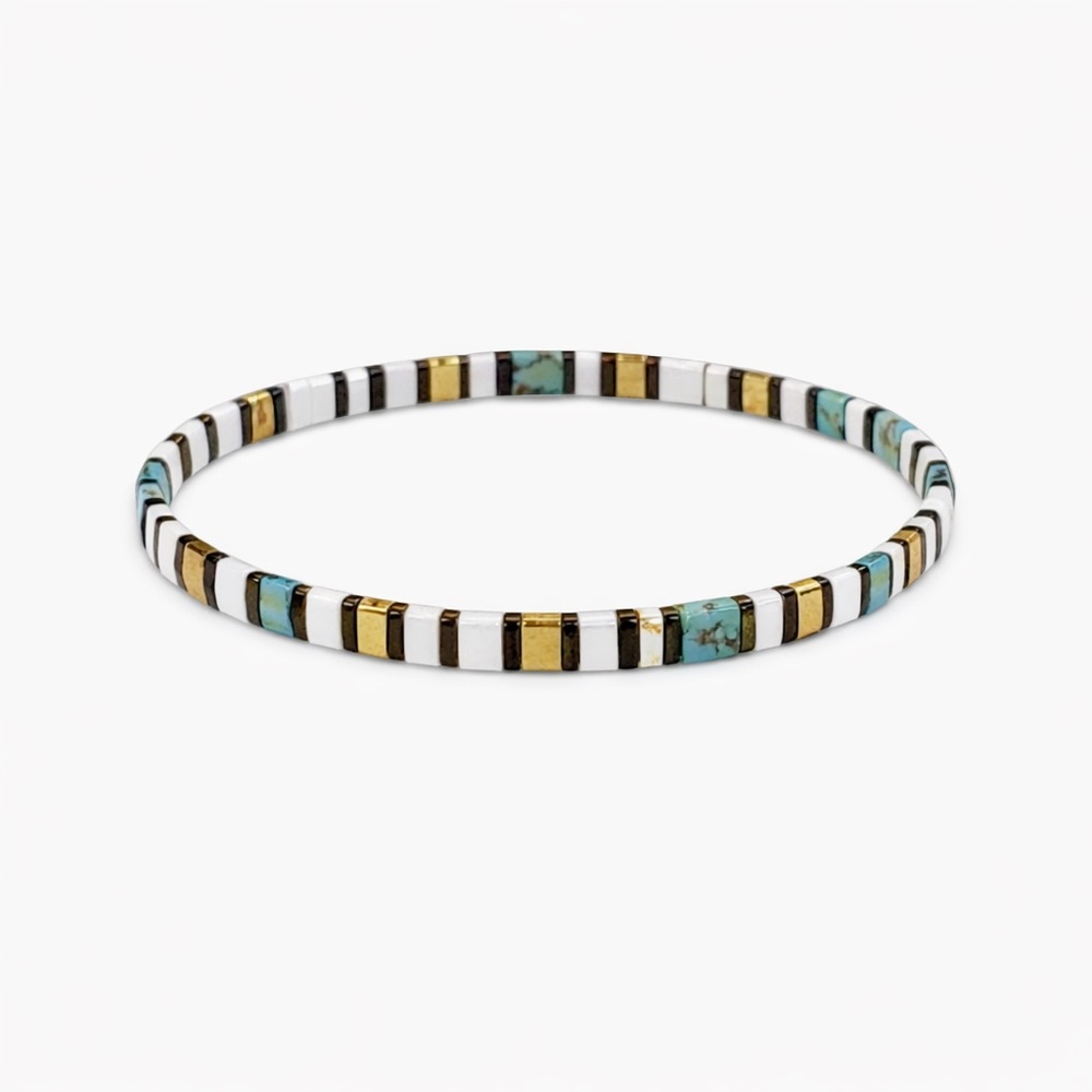 Miyuki Tila Bead Stretch Bracelet